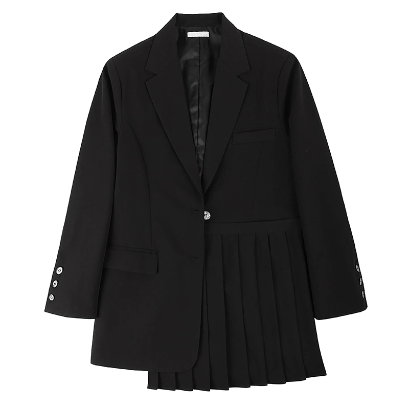 XITAO Pleated Hem Blazer Black Women Fashion New Single Breast Full Sleeve 2020 Autumn Elegant Goddess Fan Casual Coat WJ1023
XITAO Pleated Hem Blazer Black Women Fashion New Single Breast Full Sleeve 2020 Autumn Elegant Goddess Fan Casual Coat WJ1023