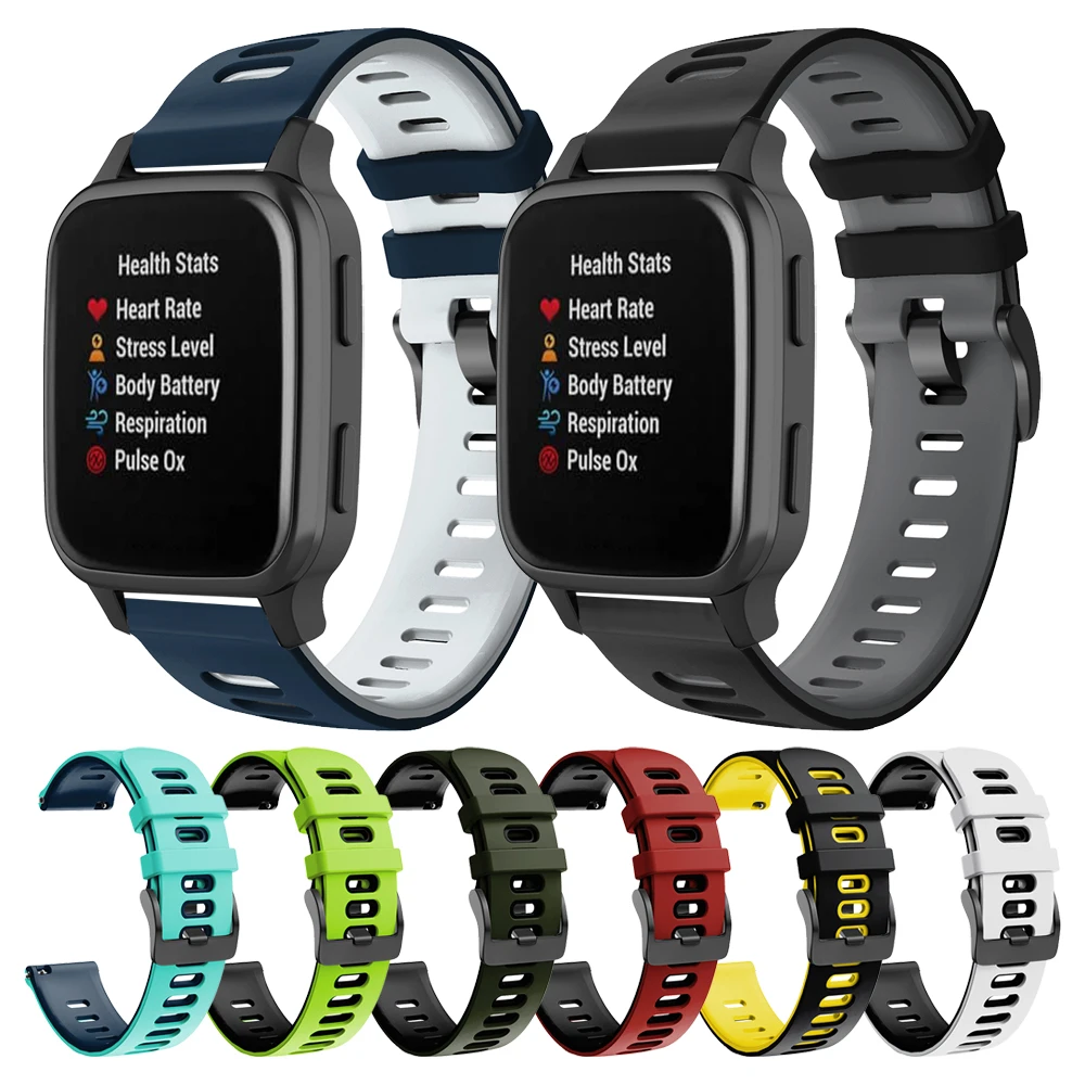 Ремешок силиконовый для наручных часов Garmin CAME Sq 20 мм 3 м Vivomove HR Forerunner645 245 | Наручные