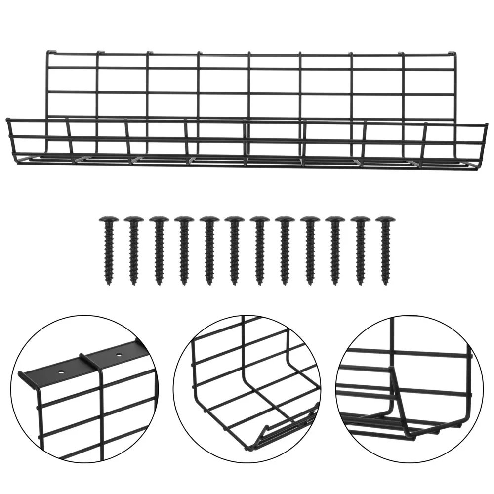 1pc Under Desk Wire Storage Rack Under Desk Cable Organizer Wire Cable Tray