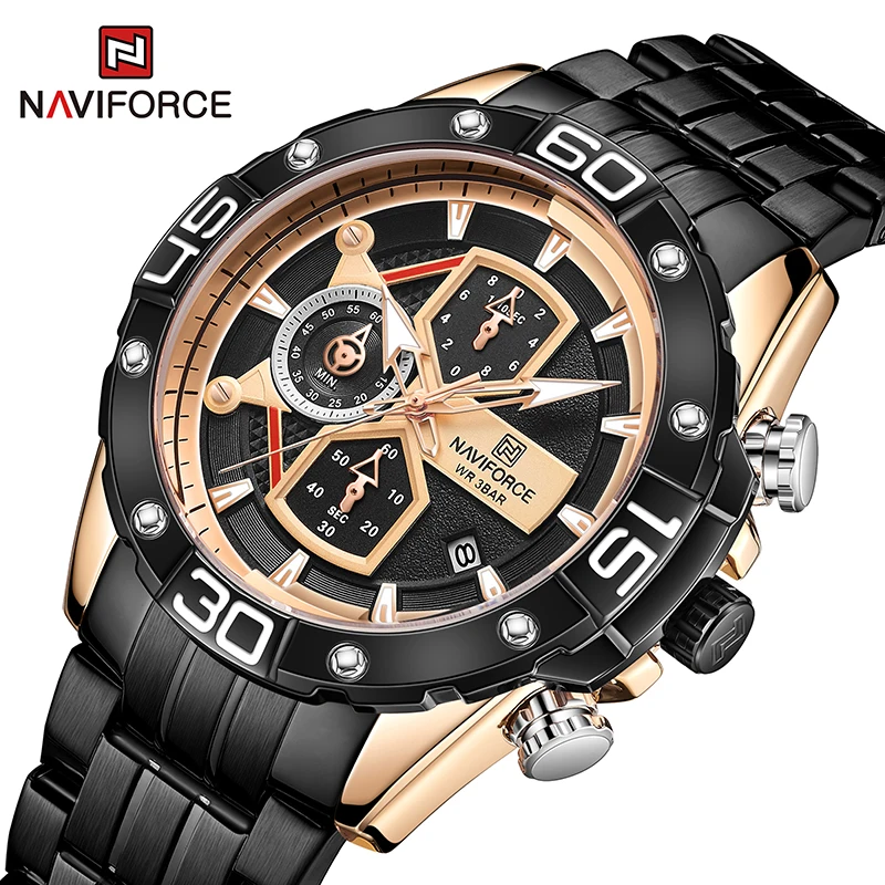 Men Watch NAVIFORCE Top Brand Luxury Quartz Mens Wristwatches Stainless Steel Military Date Male Watch Clock Relogio Masculino
Men Watch NAVIFORCE Top Brand Luxury Quartz Mens Wristwatches Stainless Steel Military Date Male Watch Clock Relogio Masculino