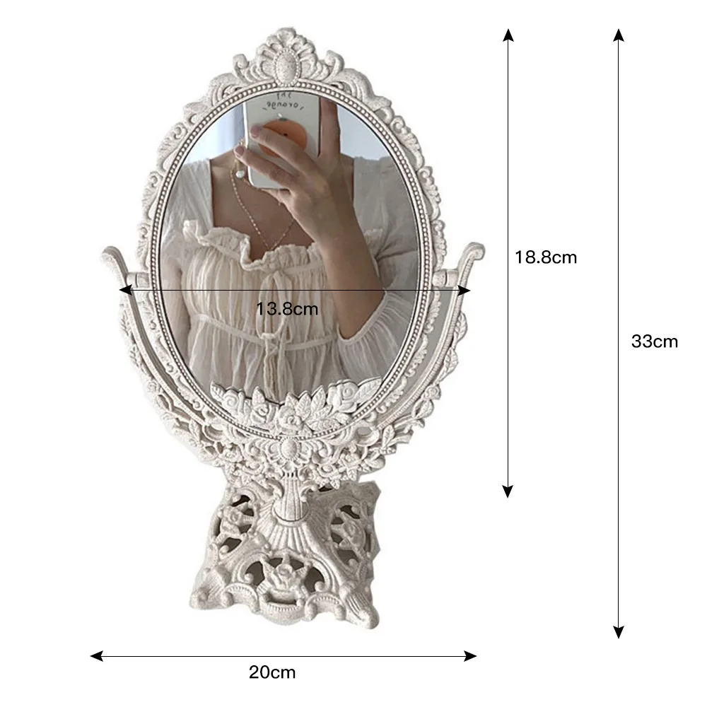 Cutelife Nordic Silver Plastic Vintage Decorative Mirror Small Round Make-up Bedroom Mirror Ins Table Room Standing Glass Mirror
Cutelife Nordic Silver Plastic Vintage Decorative Mirror Small Round Make-up Bedroom Mirror Ins Table Room Standing Glass Mirror