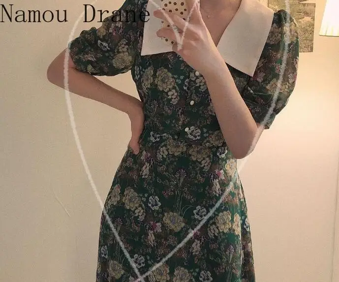 Women Summer Vintage Elegant Long Floral A-line Shirt Dress Turn-down Collar Slim Waist Short Sleeve Midi Sundress French Style
Women Summer Vintage Elegant Long Floral A-line Shirt Dress Turn-down Collar Slim Waist Short Sleeve Midi Sundress French Style