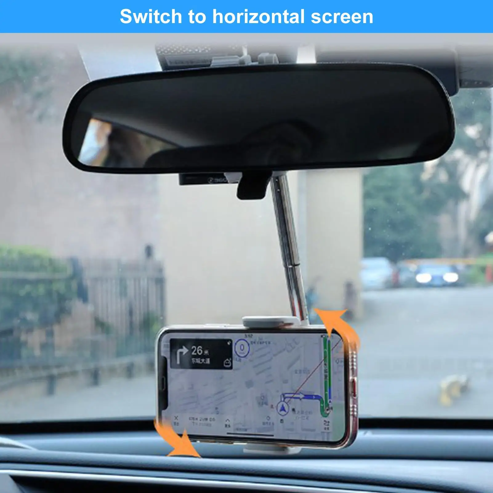 Universal Car Phone Holder 360 Degrees Rotating Phone Holder Smartphone Stand Car Rearview Mirror Mount Phone Holder 
Universal Car Phone Holder 360 Degrees Rotating Phone Holder Smartphone Stand Car Rearview Mirror Mount Phone Holder