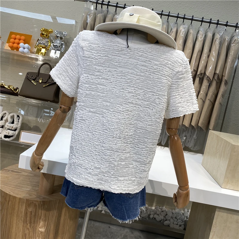 Brand Original Design 2021 New Personalized Chain Short Sleeve Loose T-shirt V-neck Pullover Hollow Foreign Style Aging Top
Brand Original Design 2021 New Personalized Chain Short Sleeve Loose T-shirt V-neck Pullover Hollow Foreign Style Aging Top