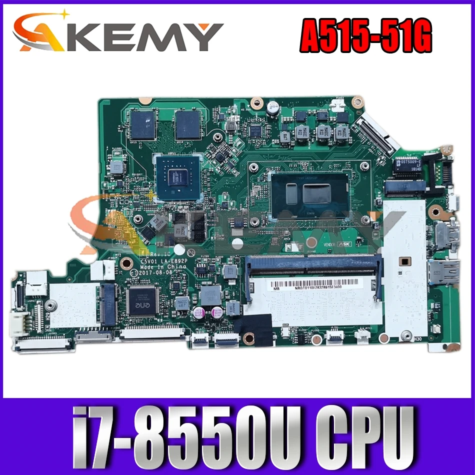Материнская плата для ноутбука ACER Aspire A515-51G A315-53G i7-8550U материнская плата для ноутбука SR3LC LA-E892P DDR4
Материнская плата для ноутбука ACER Aspire A515-51G A315-53G i7-8550U материнская плата для ноутбука SR3LC LA-E892P DDR4