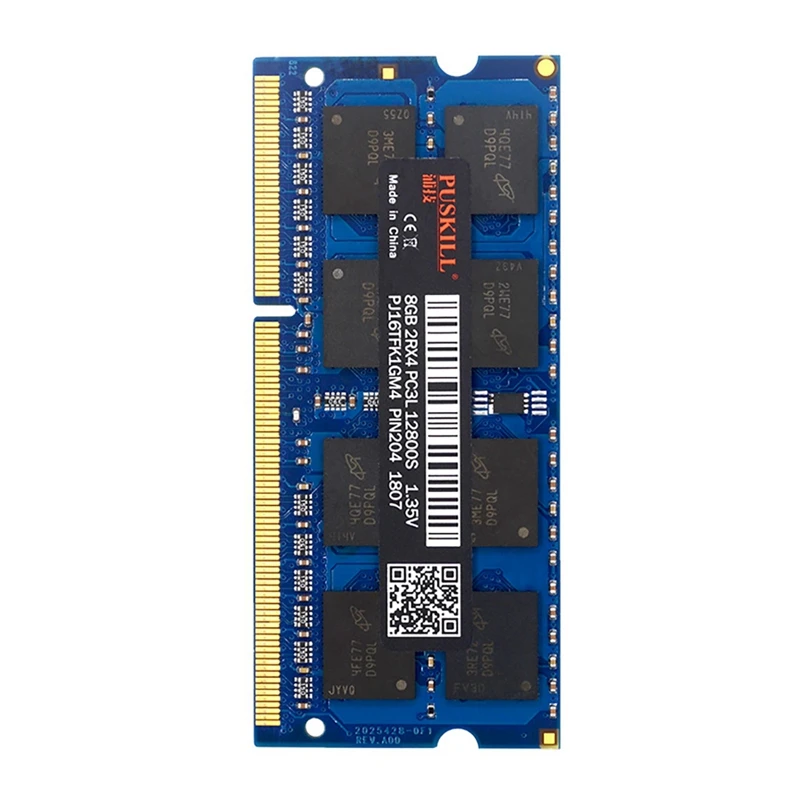 PUSKILL DDR3L 8G RAM 1600MHz 1.35V 204PIN for AMD Dedicated Computer Game Memory Module for Notebook Computers
PUSKILL DDR3L 8G RAM 1600MHz 1.35V 204PIN for AMD Dedicated Computer Game Memory Module for Notebook Computers