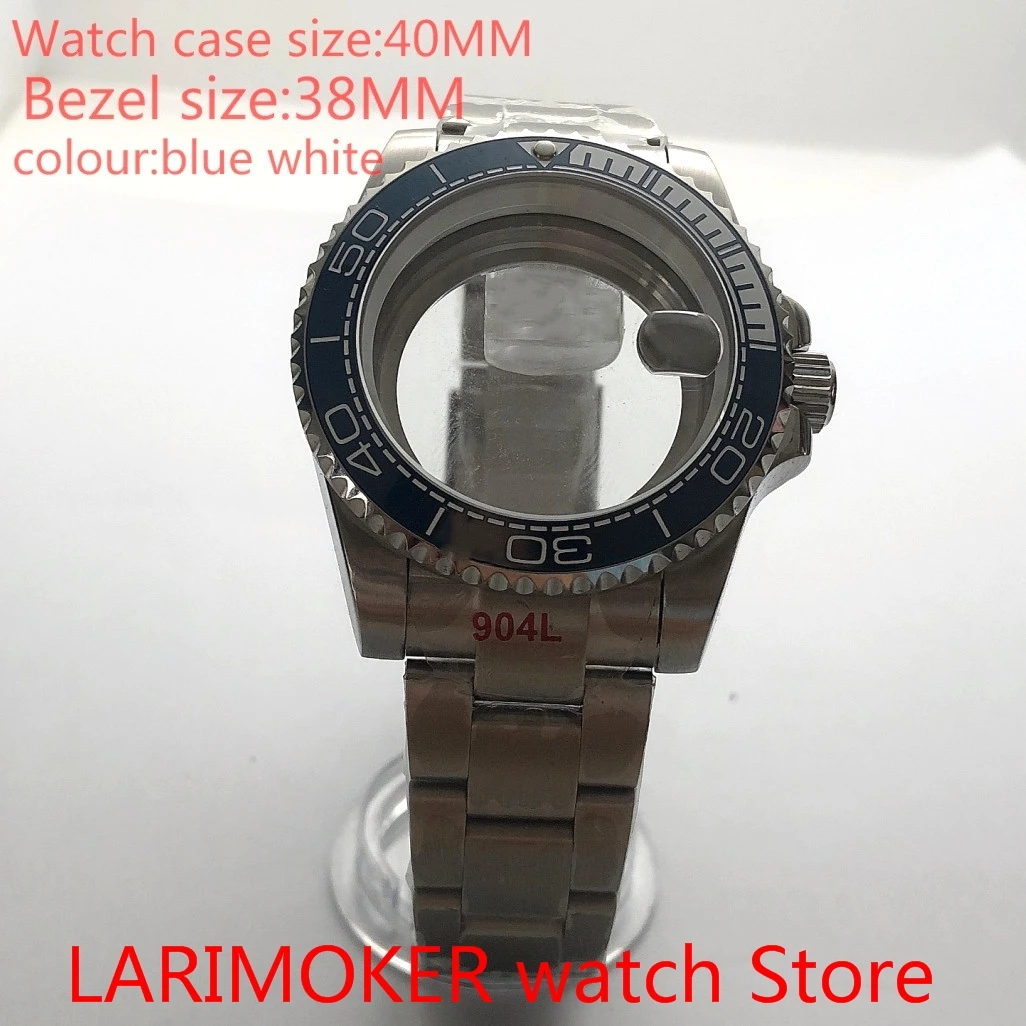 Suitable for NH35 NH36 Miyota8215 40mm sapphire glass 904L stainless steel case transparent back with rotating bezel white blue
Suitable for NH35 NH36 Miyota8215 40mm sapphire glass 904L stainless steel case transparent back with rotating bezel white blue