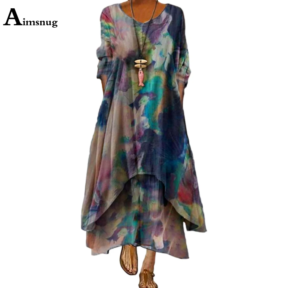 2021 Boho Flower Print Sweet Dress For Women Leisure O Neck Long Sleeve Loose Party Dress Plus Size 3xl Femme Long Maxi Dresses
2021 Boho Flower Print Sweet Dress For Women Leisure O Neck Long Sleeve Loose Party Dress Plus Size 3xl Femme Long Maxi Dresses