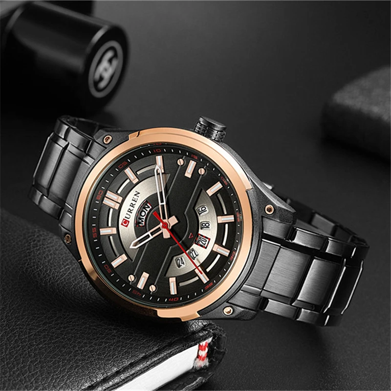 CURREN Calendar Watches Casual Sport Watch For Men 30M Water Resistant Stainless Steel Band Male Clock Luminous Wristwatches 
CURREN Calendar Watches Casual Sport Watch For Men 30M Water Resistant Stainless Steel Band Male Clock Luminous Wristwatches