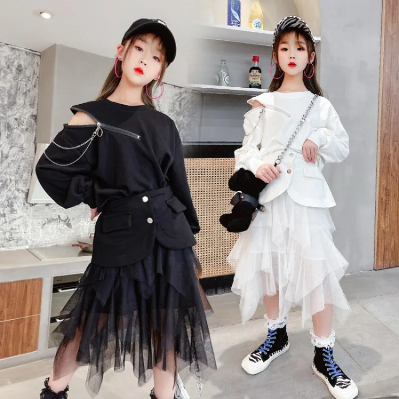 Girls 2021 spring and autumn new Korean mesh princess dress girls casual temperament waist zipper sweatshirt dress suit
Girls 2021 spring and autumn new Korean mesh princess dress girls casual temperament waist zipper sweatshirt dress suit