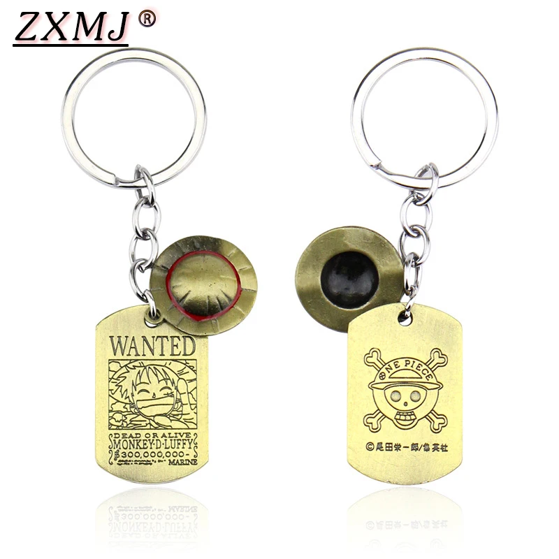 Classic movies Luffy straw hat Keychain KeyRing Double tag Square letter WANTED Necklace & pendant Car key pendant for fans gift
Classic movies Luffy straw hat Keychain KeyRing Double tag Square letter WANTED Necklace & pendant Car key pendant for fans gift