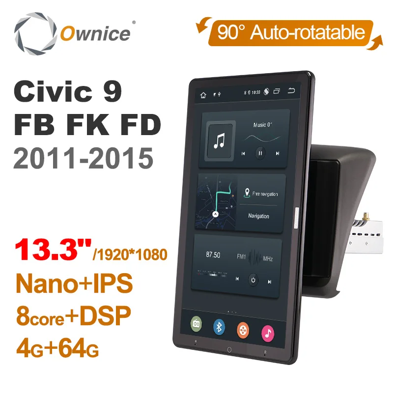 13,3 дюймов 1920*1080 Ownice 1 Din Android 10,0 автомобильное радио для Honda Civic 9 FB FK FD 2011 - 2015 GPS Авто Аудио поворотный
13,3 дюймов 1920*1080 Ownice 1 Din Android 10,0 автомобильное радио для Honda Civic 9 FB FK FD 2011 - 2015 GPS Авто Аудио поворотный