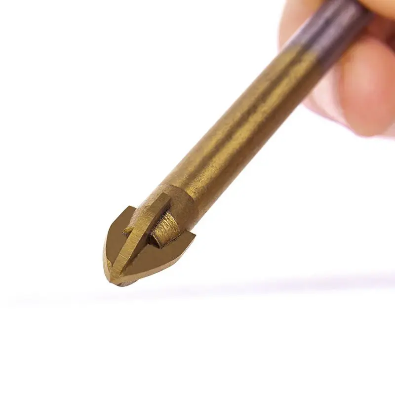 6pcs Titanium Coated Glass Drill Bits Set 4 Cutting Edges Cross Spear Head Drill with Hex Shank for Ceramic Tile Marble Mirror a
6pcs Titanium Coated Glass Drill Bits Set 4 Cutting Edges Cross Spear Head Drill with Hex Shank for Ceramic Tile Marble Mirror a