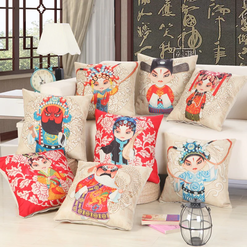 Dynasty Printed Cotton Linen Chinese Opera Sofa Cushion 45x45cm/17.7x17.7'' Throw Pillow Home Decor Cushion Home&Garden Textile
Dynasty Printed Cotton Linen Chinese Opera Sofa Cushion 45x45cm/17.7x17.7'' Throw Pillow Home Decor Cushion Home&Garden Textile