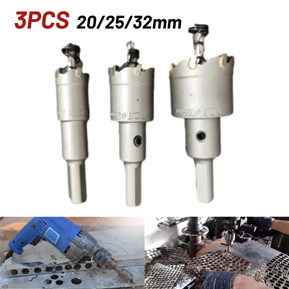 3PC20/25/32mm Drill Bits Hole TCT Carbide Tip HoleSaw Carbide Metal Drill Stainless Steel Cutter TCT Carbide Tip
3PC20/25/32mm Drill Bits Hole TCT Carbide Tip HoleSaw Carbide Metal Drill Stainless Steel Cutter TCT Carbide Tip