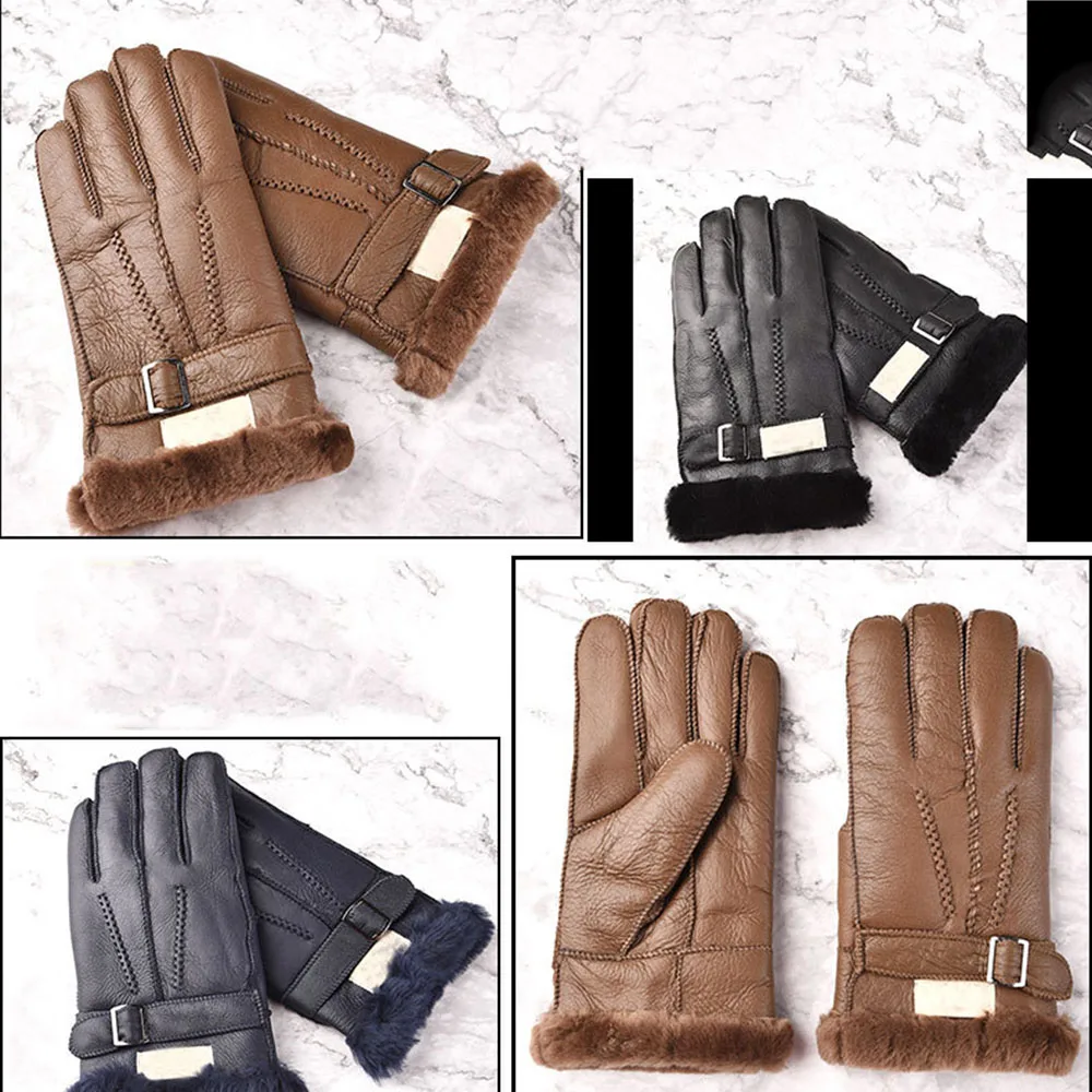 Genuine Leather Fur Gloves Fashion Men Winter Autumn Thermal Wool Fleece Sheepskin Snow Mittens Outdoor Five Finger Wrist Gloves
Genuine Leather Fur Gloves Fashion Men Winter Autumn Thermal Wool Fleece Sheepskin Snow Mittens Outdoor Five Finger Wrist Gloves