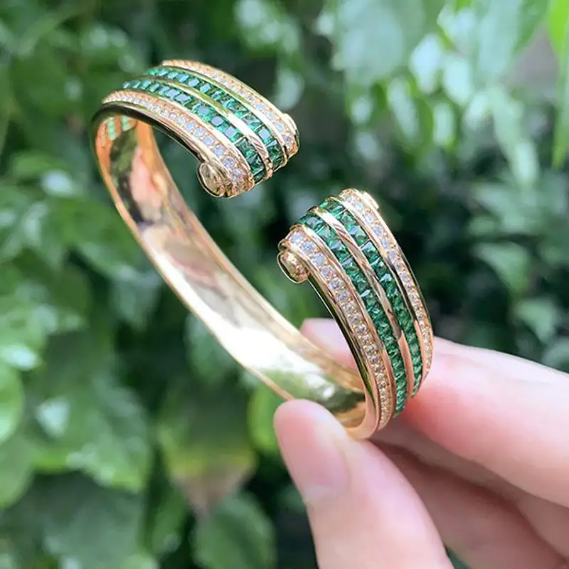 Luxury Silver 925 Wedding Bangles For Women Vintage Sapphire Emerald Ruby Gold Color Bracelets Party Fine Jewelry Birthday Gift
Luxury Silver 925 Wedding Bangles For Women Vintage Sapphire Emerald Ruby Gold Color Bracelets Party Fine Jewelry Birthday Gift