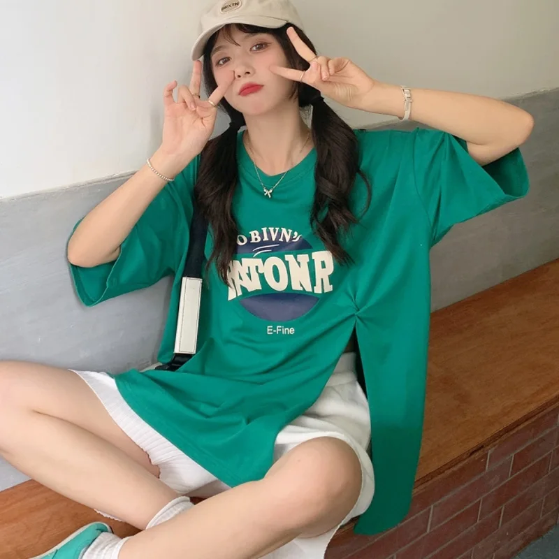 harajuku letter print T shirt Women casual oversized T-shirt O-neck Short Sleeve cotton T-shirts summer new irregular Split tops
harajuku letter print T shirt Women casual oversized T-shirt O-neck Short Sleeve cotton T-shirts summer new irregular Split tops