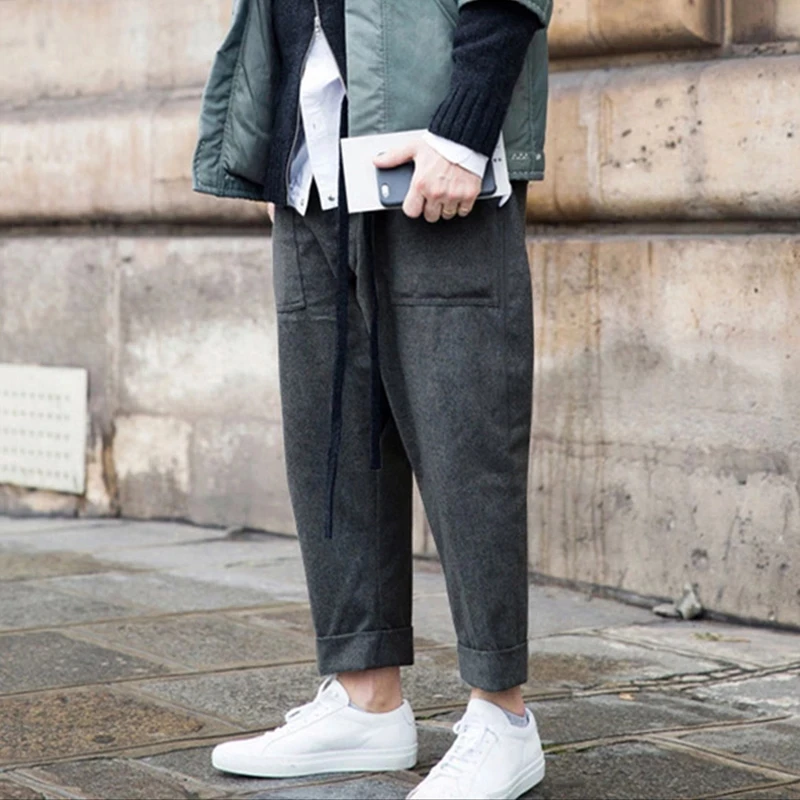 Men's Wool Casual Pants Loose Winter Large Overalls Rolled Up Multi Pocket Wool Harlan Pants
Men's Wool Casual Pants Loose Winter Large Overalls Rolled Up Multi Pocket Wool Harlan Pants