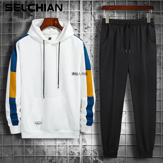 Men Tracksuit Jogging Suit Side Splice Hoodies Set Male Fleece Hoodies+Pants Workout Two Piece Sets Gym Sportswear Suit Clothing
Men Tracksuit Jogging Suit Side Splice Hoodies Set Male Fleece Hoodies+Pants Workout Two Piece Sets Gym Sportswear Suit Clothing