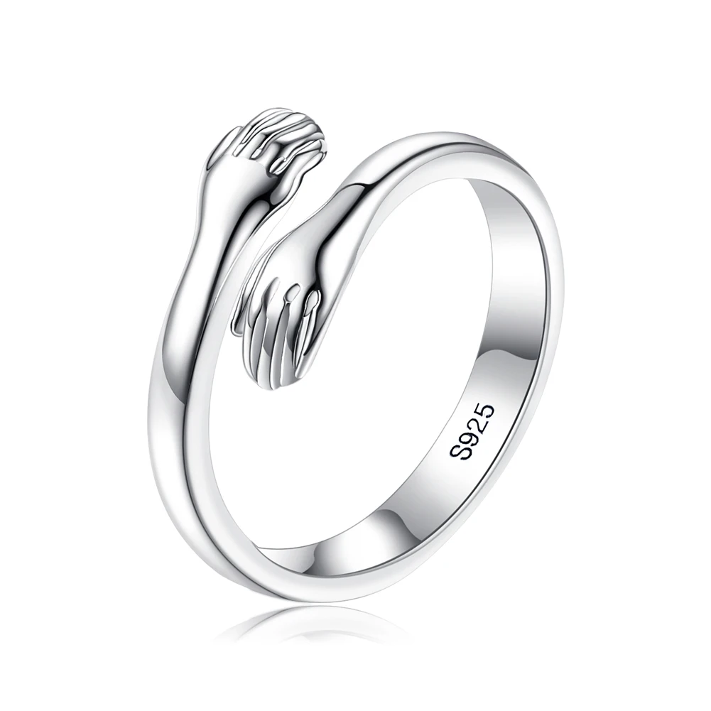 Hand Made Finger Ring For Women S925 Sterling Silver Both Hands Hug Shape Rings Simple Warm And Sweet Gift Fine Jewelry
Hand Made Finger Ring For Women S925 Sterling Silver Both Hands Hug Shape Rings Simple Warm And Sweet Gift Fine Jewelry