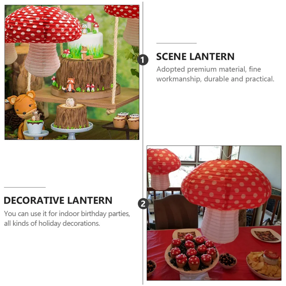 2Pcs Creative Mushroom-shaped Lantern Birthday Party Lantern Decorative Lantern
2Pcs Creative Mushroom-shaped Lantern Birthday Party Lantern Decorative Lantern