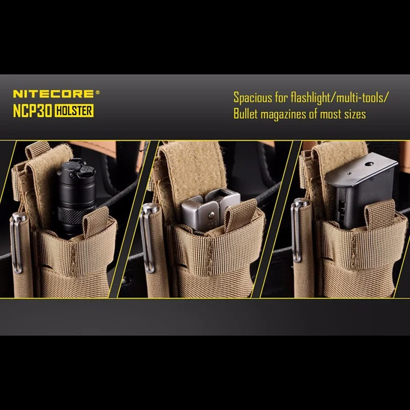 WHOLESALE NITECORE NCP30 Outdoor Tactical Holster Hunting Equipment 2 COLOR Holder Case 1000D Nylon Flashlight Accessories
WHOLESALE NITECORE NCP30 Outdoor Tactical Holster Hunting Equipment 2 COLOR Holder Case 1000D Nylon Flashlight Accessories