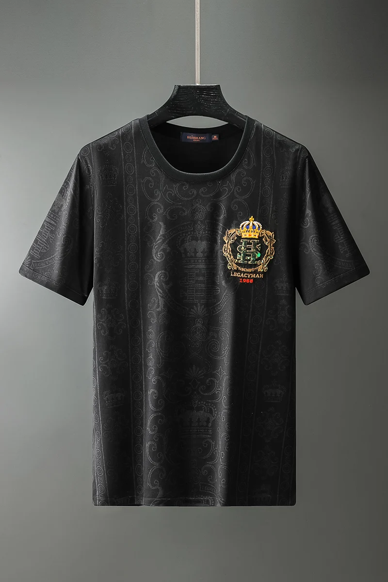 T Luxury Embroidery Shirt Men Crown Summer O-neck Tops Tees Breathable Comfortable Casual T Shirt Streetwear Men Clothes 2021
T Luxury Embroidery Shirt Men Crown Summer O-neck Tops Tees Breathable Comfortable Casual T Shirt Streetwear Men Clothes 2021