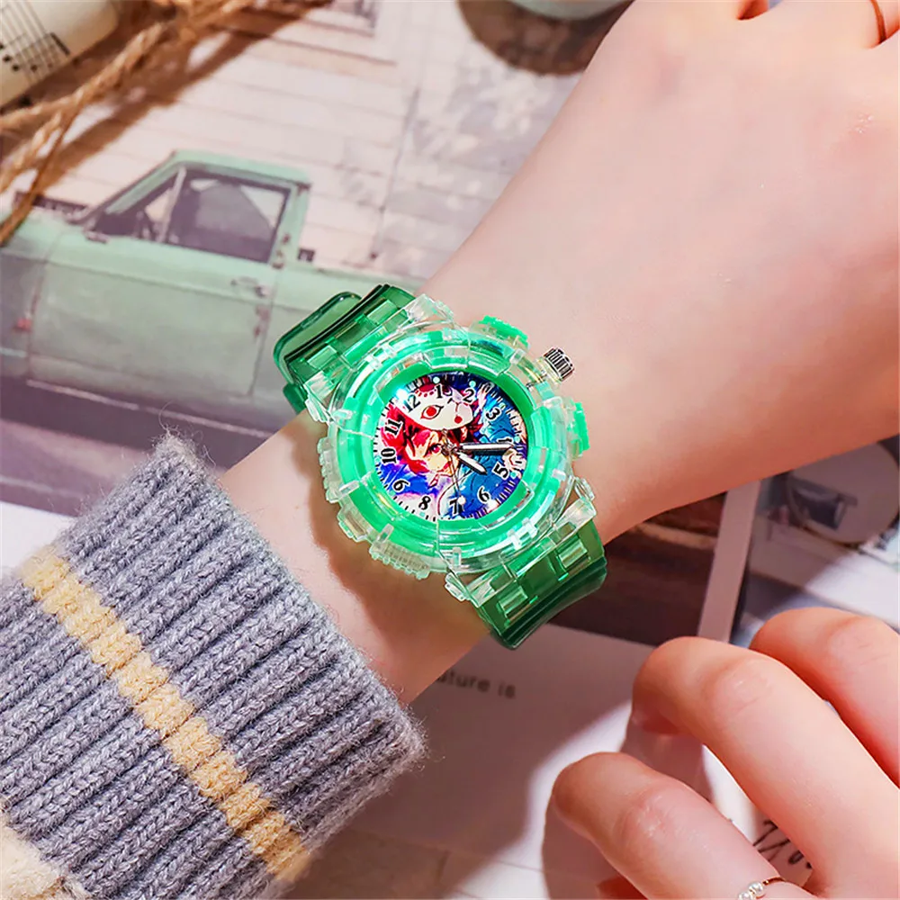 Student Children's Colorful Light LED Watch Anime Design Fashion Men's Women's Quartz Watches Luminous Silicone Strap Gift Clock
Student Children's Colorful Light LED Watch Anime Design Fashion Men's Women's Quartz Watches Luminous Silicone Strap Gift Clock