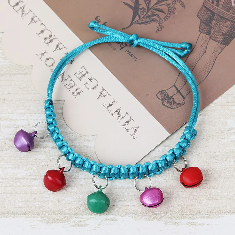 Cute Pet Neck Strap Pet Neck Ring Adjustable Hand Knitting Multicolored Spray Paint Bells Pet Collar Cat Dog Collars Pet Supply
Cute Pet Neck Strap Pet Neck Ring Adjustable Hand Knitting Multicolored Spray Paint Bells Pet Collar Cat Dog Collars Pet Supply