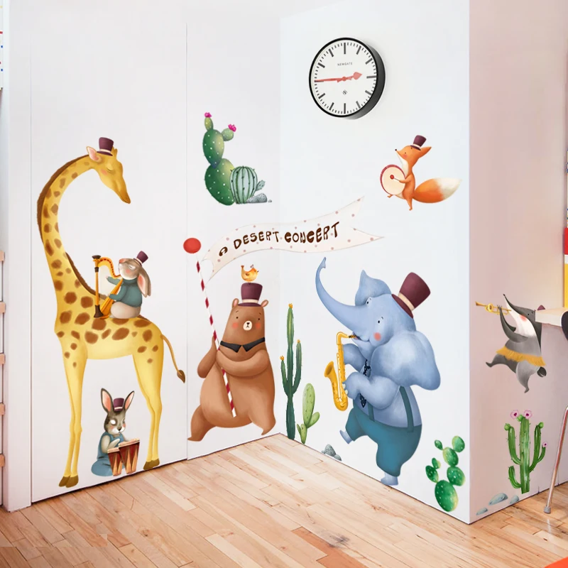 Animal PVC Wall Sticker Giraffe Elephant self adhesive Panel Boy Girl Kids Room Decor Aesthetic Stick on tiles Wallstickers
Animal PVC Wall Sticker Giraffe Elephant self adhesive Panel Boy Girl Kids Room Decor Aesthetic Stick on tiles Wallstickers
