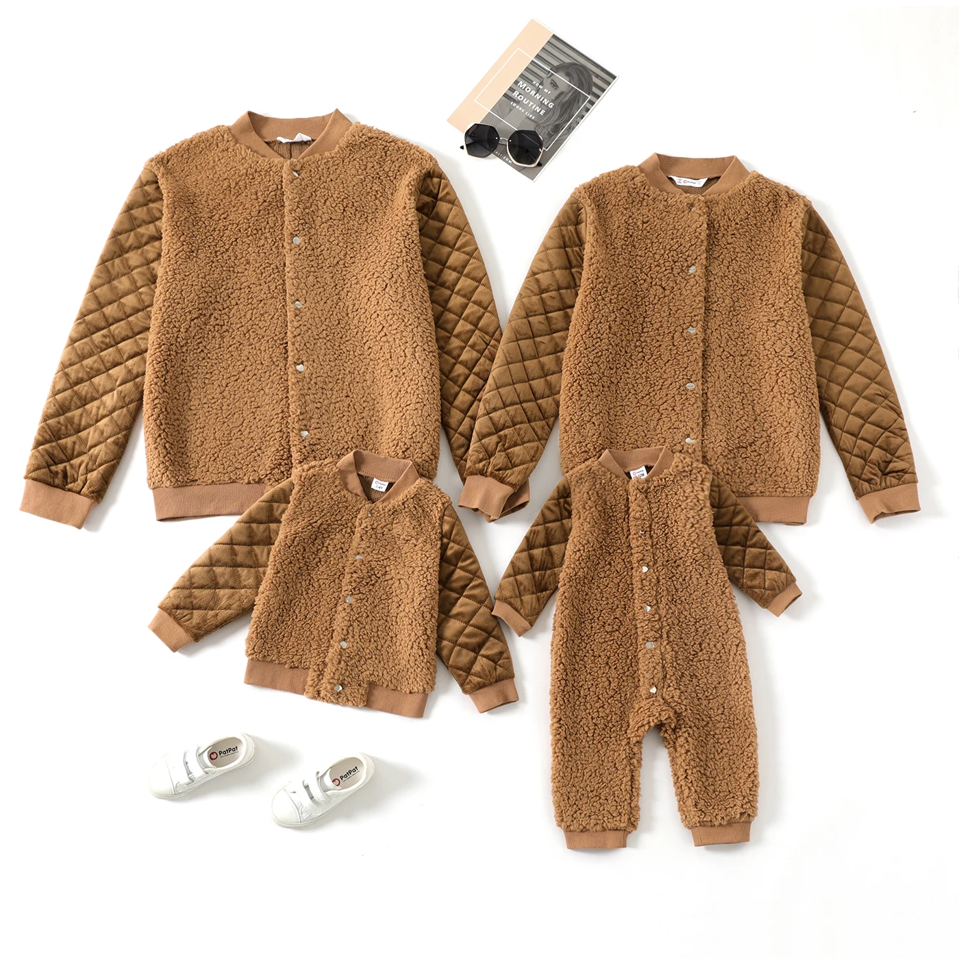 PatPat Family Matching Khaki Thickened Fuzzy Fleece Splicing Quilted Long-sleeve Baseball Jackets 
PatPat Family Matching Khaki Thickened Fuzzy Fleece Splicing Quilted Long-sleeve Baseball Jackets