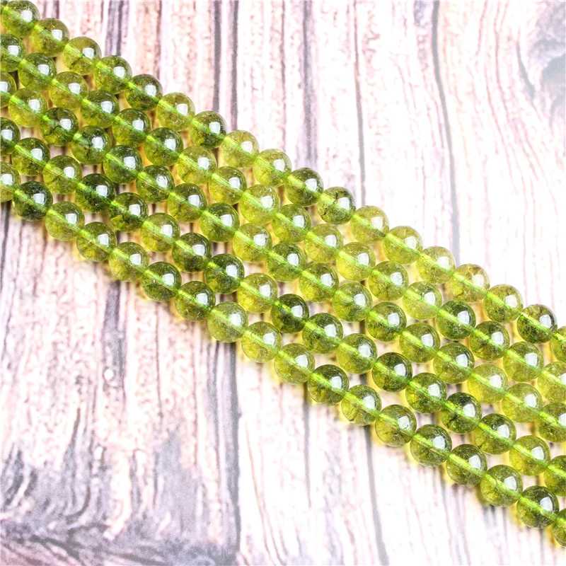 Natural Green Olive Crystal Stone Beads, Round Beads Loose Beads For Making Jewelry DIY Bracelet Necklace 4/6/8/10/12 / mm
Natural Green Olive Crystal Stone Beads, Round Beads Loose Beads For Making Jewelry DIY Bracelet Necklace 4/6/8/10/12 / mm