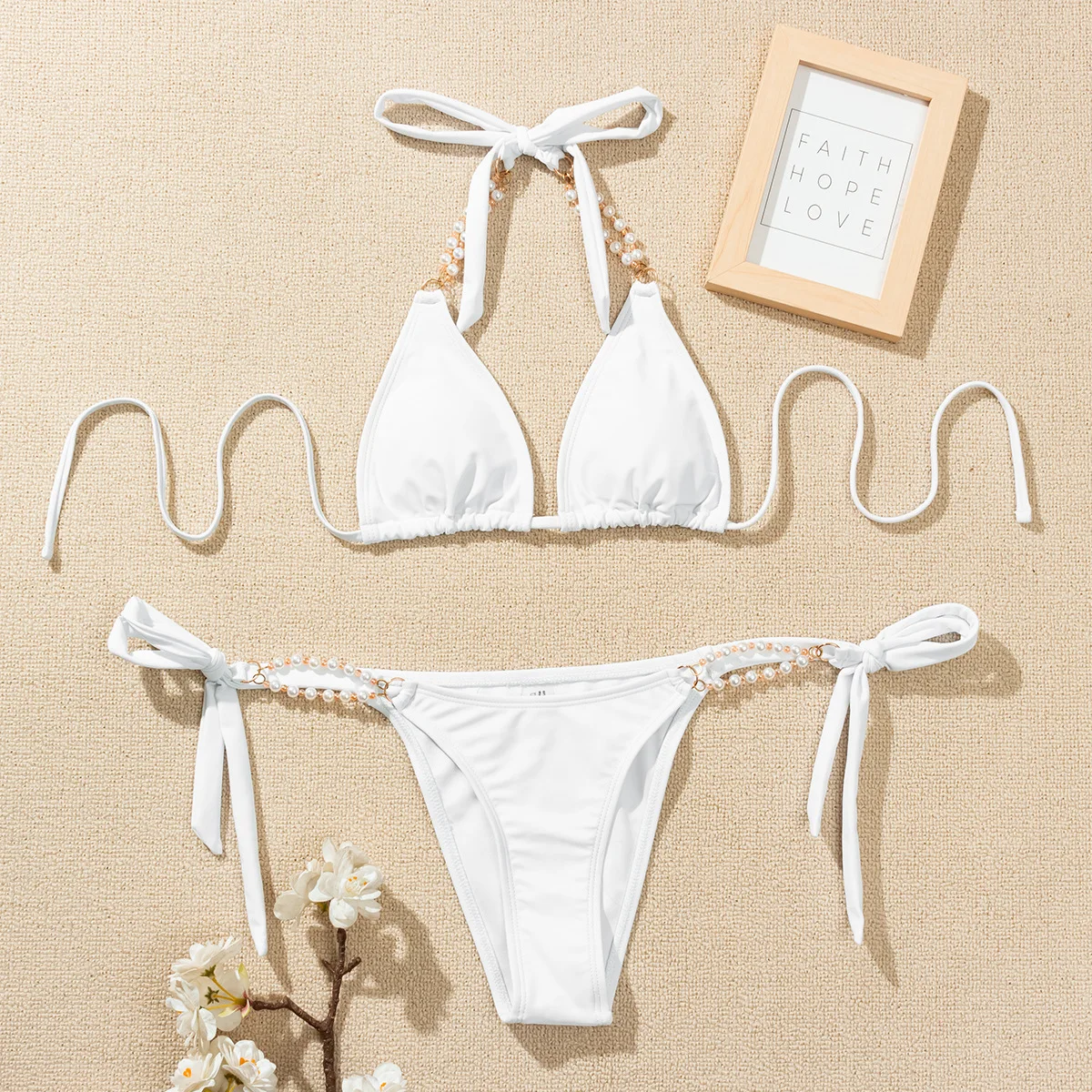 Sexy Women Bikini Swimsuit Swimwear New Pure Pearl Split Bikini Strap Sexy Swim Suit
Sexy Women Bikini Swimsuit Swimwear New Pure Pearl Split Bikini Strap Sexy Swim Suit