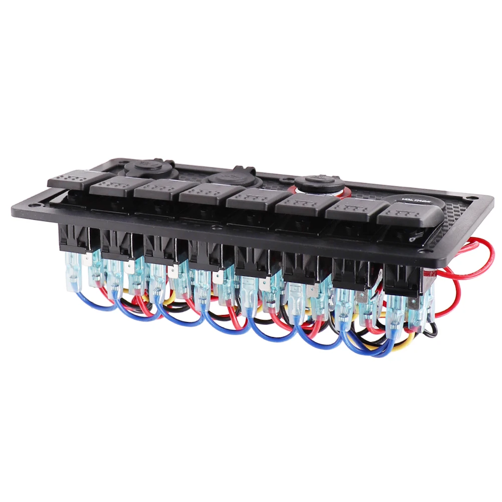 8 Gang Rocker Switch Panel Overload Protection 12V 24V Dual USB Charging Circuit Breaker Voltage For Car Boat Truck Marine
8 Gang Rocker Switch Panel Overload Protection 12V 24V Dual USB Charging Circuit Breaker Voltage For Car Boat Truck Marine