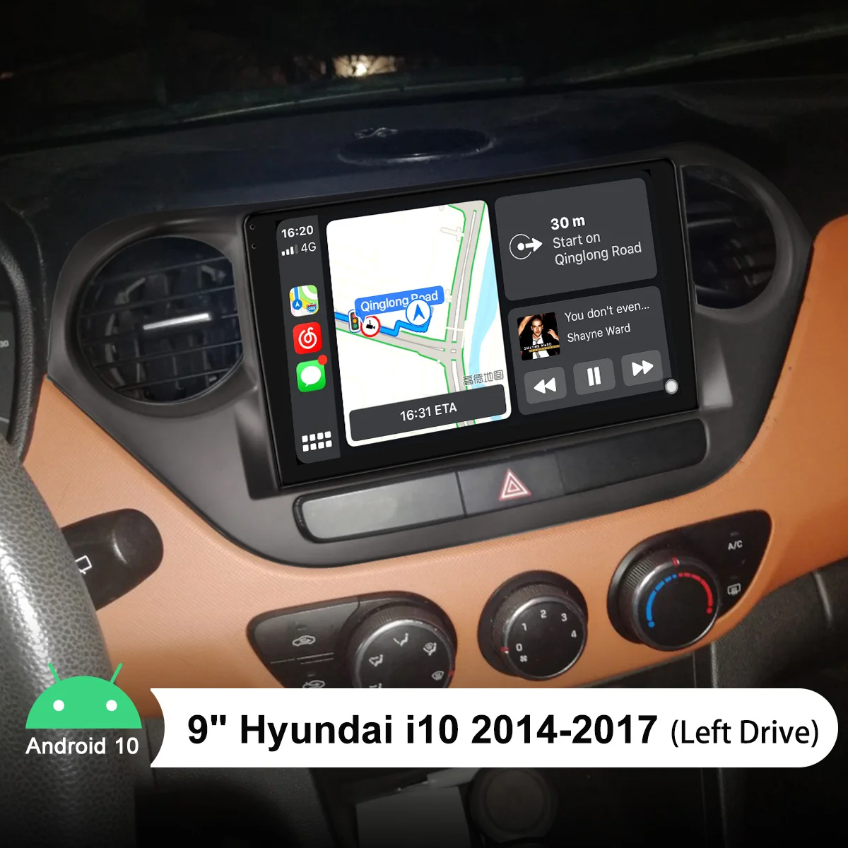 9 Inch Car Radio Android 10 Central Multimedia Player GPS Navigation Wireless Carplay Bluetooth 4G For Hyundai i10 2014-2017
9 Inch Car Radio Android 10 Central Multimedia Player GPS Navigation Wireless Carplay Bluetooth 4G For Hyundai i10 2014-2017