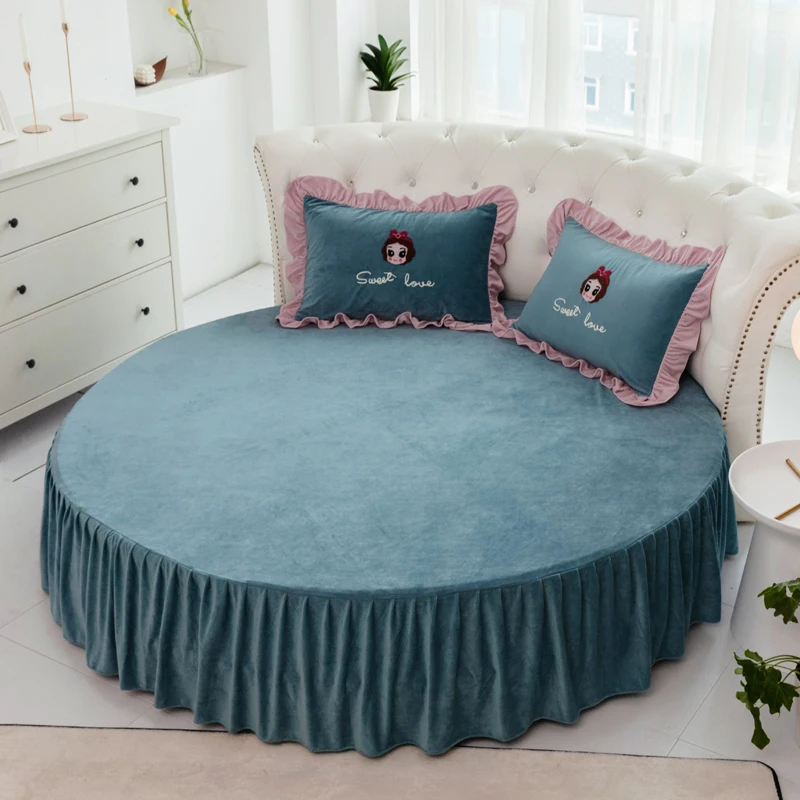 Winter Velvet for Round bed Solid Bed skirt Coral fleece Bed Cover Bedspreads for home Round fitted bed sheet 200cm 220cm
Winter Velvet for Round bed Solid Bed skirt Coral fleece Bed Cover Bedspreads for home Round fitted bed sheet 200cm 220cm