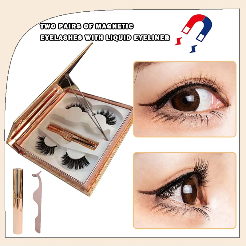 2 pairs set simulation non-adhesive high-grade eyeliner, soft, natural and thick, long curling tweezers 
2 pairs set simulation non-adhesive high-grade eyeliner, soft, natural and thick, long curling tweezers