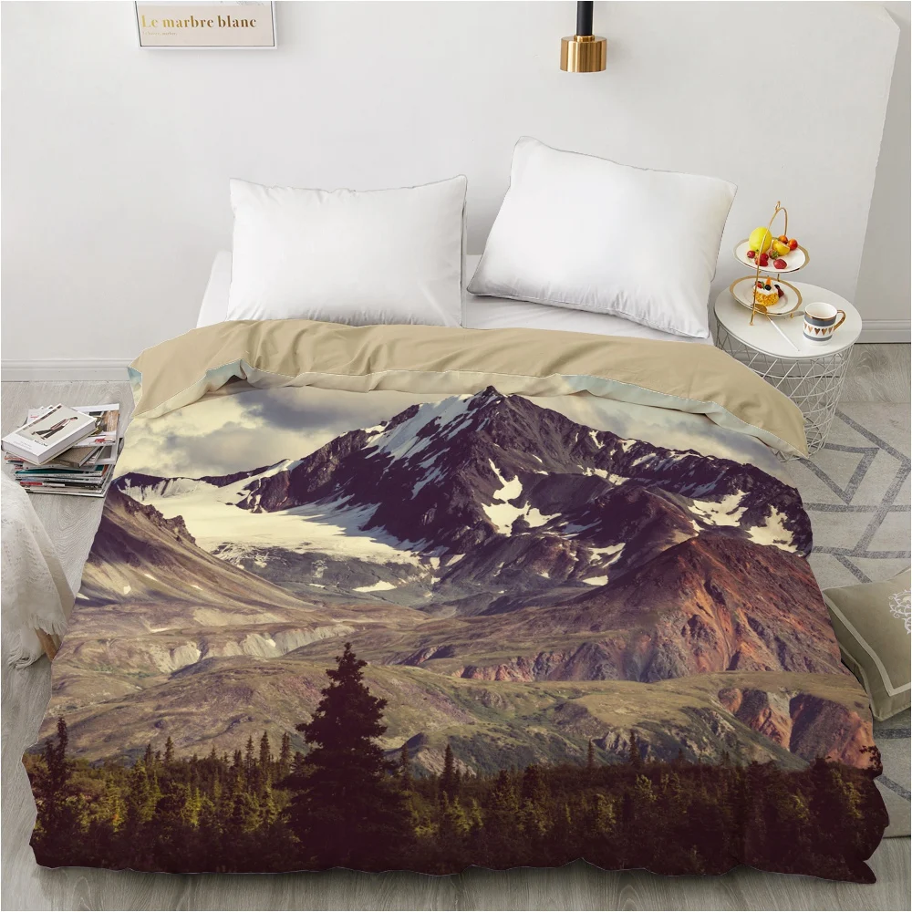 

1PCS Duvet Cover,3D HD Printing Quilt Cover 240x220/200x200/140x200/180x210,Mountain scenery Bedding King/Double/Queen Drop Ship