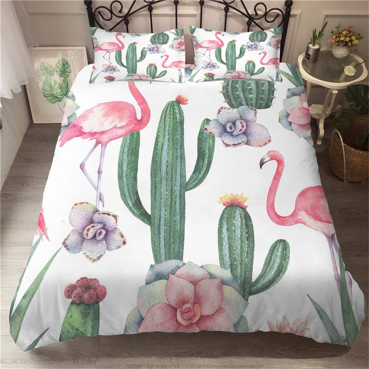 Relaxed Flamingo Bedding Tropical Cactus Succulent Duvet Cover Set Soft Pillowcase Girls Room Bed Linens Single Double Bedspread
Relaxed Flamingo Bedding Tropical Cactus Succulent Duvet Cover Set Soft Pillowcase Girls Room Bed Linens Single Double Bedspread