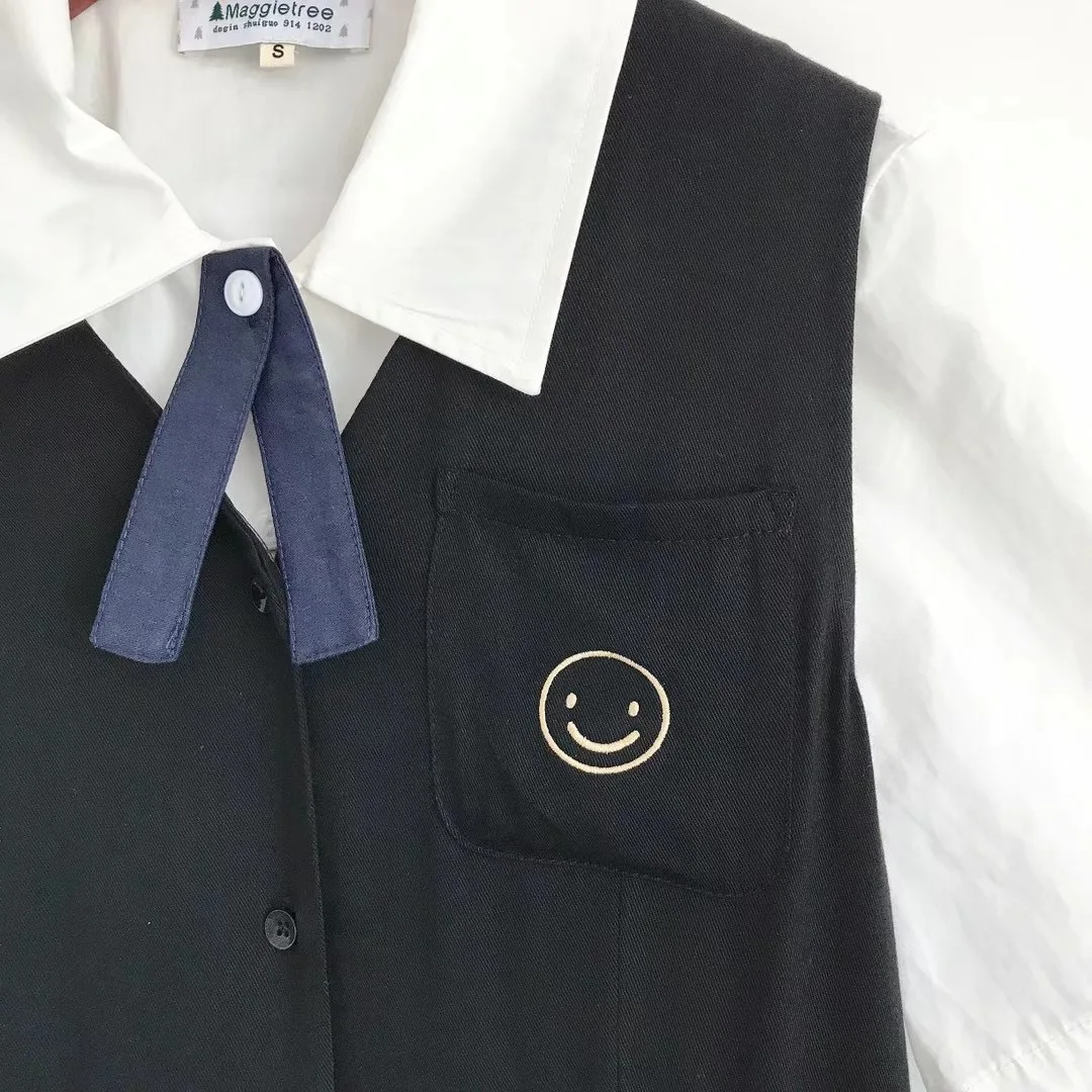 2021 forest department soft dress sweet solid smile embroidered sleeve less with girl college style
2021 forest department soft dress sweet solid smile embroidered sleeve less with girl college style