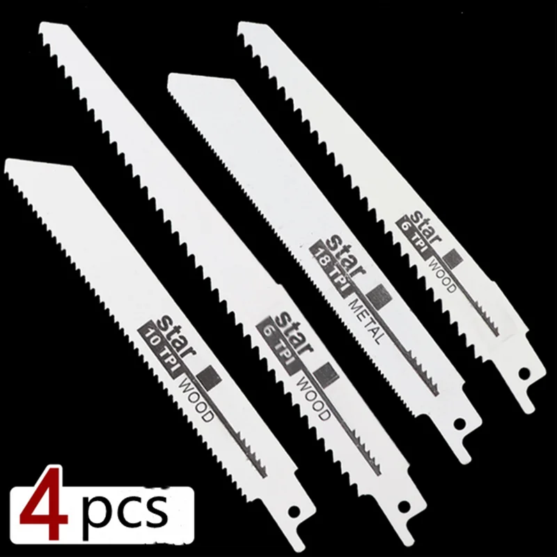 4pcs Jig Saw Blades Reciprocating Saw Blade Hand Saw Saber Saw Blade for Wood Metal Reciprocating Saw Power Tools Accessories
4pcs Jig Saw Blades Reciprocating Saw Blade Hand Saw Saber Saw Blade for Wood Metal Reciprocating Saw Power Tools Accessories