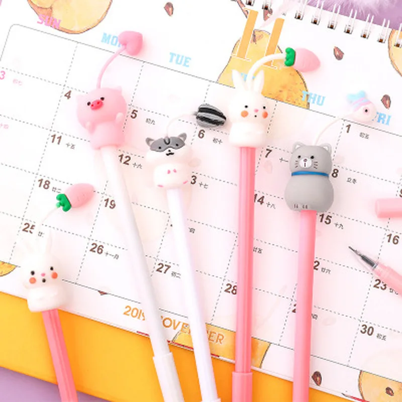 1pcs Bunny Gel Pen0.5mm Cute Pens Novelty Student Piggy Kawaii Pens Stationery Cute Black Signature Pen Kawaii School Supplies
1pcs Bunny Gel Pen0.5mm Cute Pens Novelty Student Piggy Kawaii Pens Stationery Cute Black Signature Pen Kawaii School Supplies