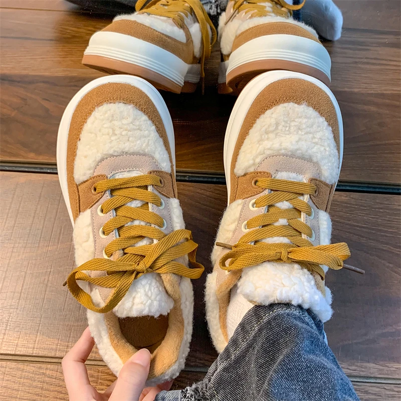 Casual Shoes Women's Winter Brand Vulcanize Shoes Women Keep Warm Comfort Outdoor Sneaker Tennis Female Short Plush Leisure Shoe
Casual Shoes Women's Winter Brand Vulcanize Shoes Women Keep Warm Comfort Outdoor Sneaker Tennis Female Short Plush Leisure Shoe