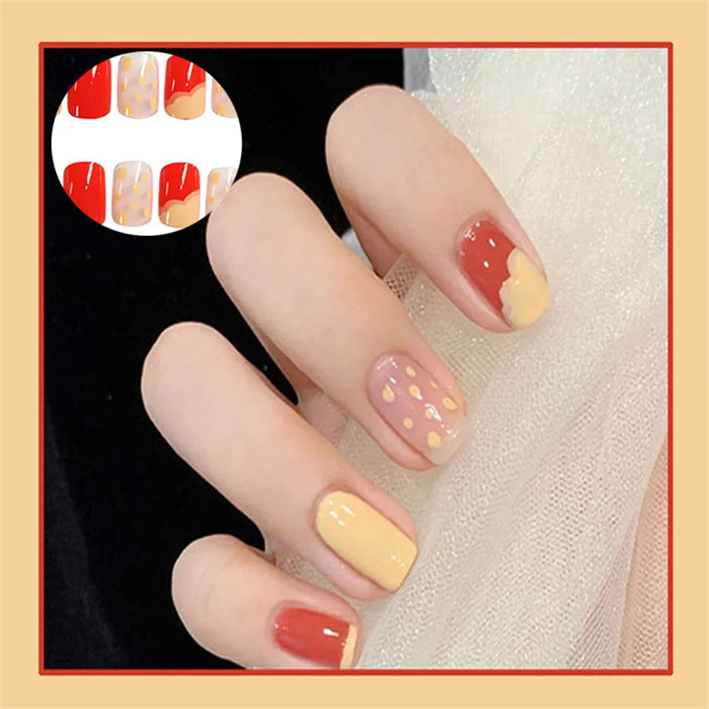 24pcs Nails Art Manicure Tool False Nail Creative Finished Fingernails Wearable Simple Nail Sticker Detachable False Nail Piece
24pcs Nails Art Manicure Tool False Nail Creative Finished Fingernails Wearable Simple Nail Sticker Detachable False Nail Piece
