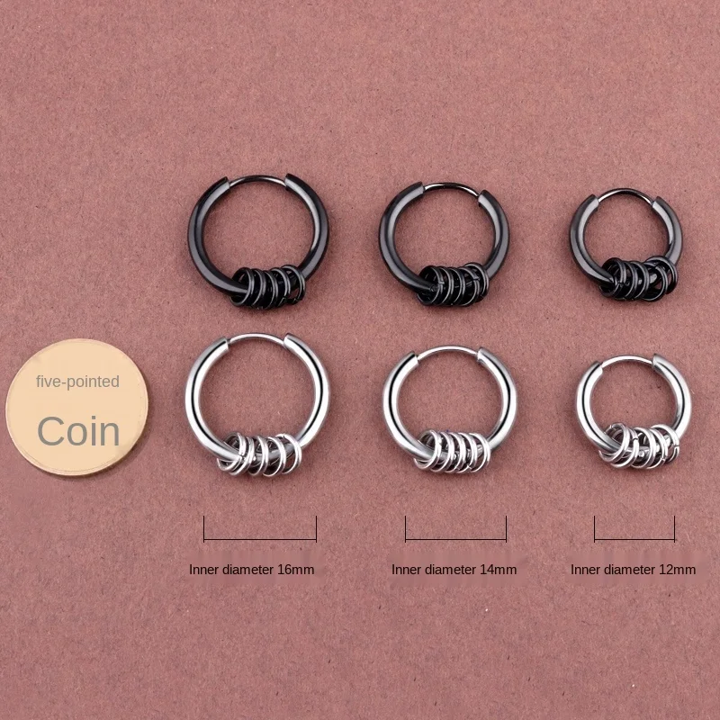 Fashion Titanium Steel round Men's Earrings Personality Simple Fashionmonger Male Student Ear Rings Creative Stud Earrings Male 
Fashion Titanium Steel round Men's Earrings Personality Simple Fashionmonger Male Student Ear Rings Creative Stud Earrings Male