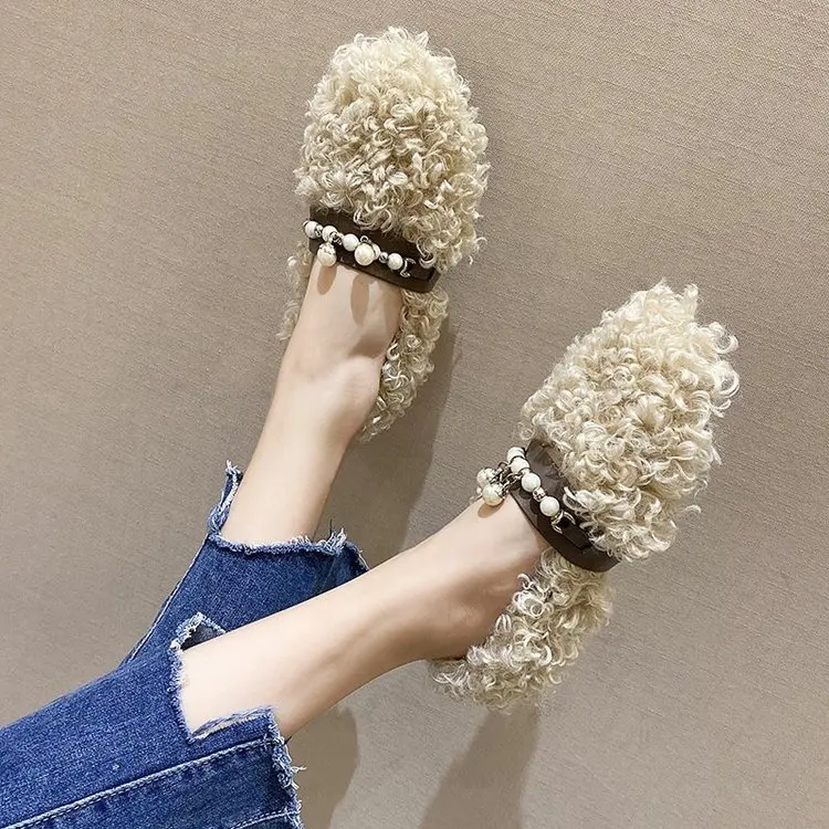 Round Toe Shoes Woman Flats Loafers Fur All-Match Autumn Casual Female Sneakers Slip-on Dress Winter New Fall Moccasin Slip On L
Round Toe Shoes Woman Flats Loafers Fur All-Match Autumn Casual Female Sneakers Slip-on Dress Winter New Fall Moccasin Slip On L