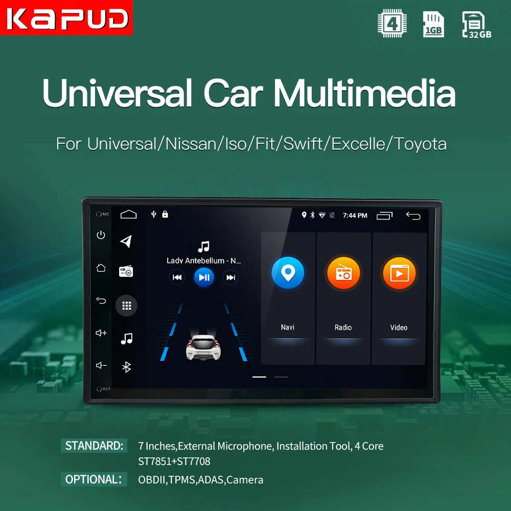 Универсальный мультимедийный видеоплеер Kapud, 7 дюймов, Android, GPS, для универсального/Nissan/Iso/Fit/Swift/Excelle Audio Navi
Универсальный мультимедийный видеоплеер Kapud, 7 дюймов, Android, GPS, для универсального/Nissan/Iso/Fit/Swift/Excelle Audio Navi
