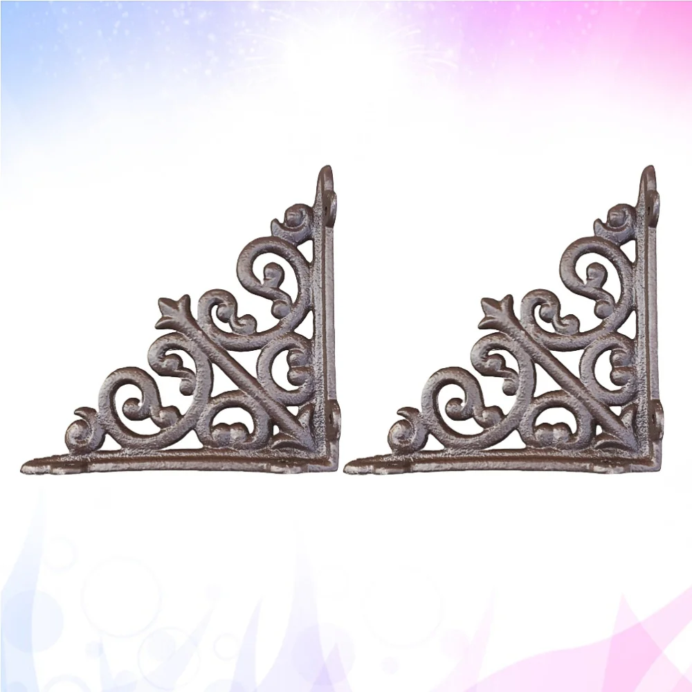 1 Pair Antique Style Cast Iron Brackets Durable Sturdy Delicate Garden Braces Rustic Shelf Bracket Home Decorative Rack for Gard
1 Pair Antique Style Cast Iron Brackets Durable Sturdy Delicate Garden Braces Rustic Shelf Bracket Home Decorative Rack for Gard