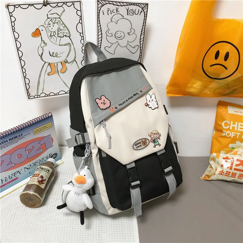 2021 New Large Capacity Nylon Waterproof Backpack For Women Hit Colour Student Bookbag Cute Buckle Rucksack Travel Shoulder Bag 
2021 New Large Capacity Nylon Waterproof Backpack For Women Hit Colour Student Bookbag Cute Buckle Rucksack Travel Shoulder Bag